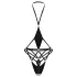 Obsessive Keira Lise - body aberto com tiras - preto - L/XL