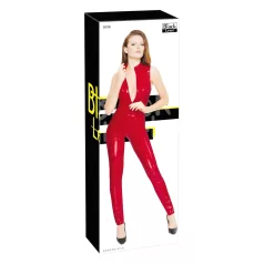   Black Level - macacão vinil zíper sem mangas - vermelho - S