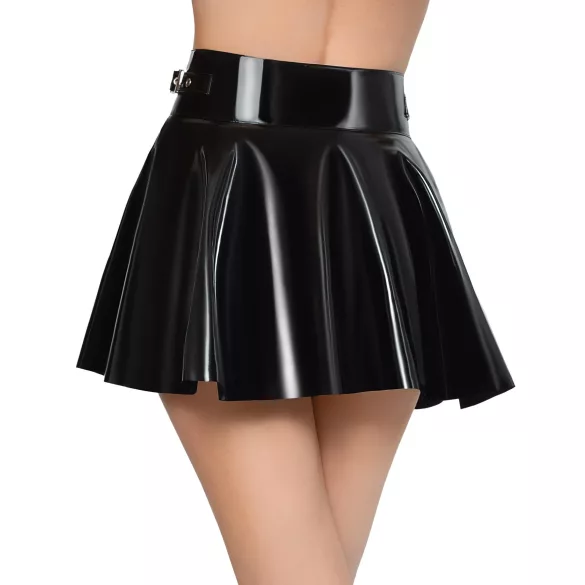 Black Level - saia plissada fetiche - vinil preto - L