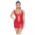 Black Level - vestido mini vinil com amarração frontal - vermelho