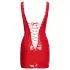 Black Level - vestido mini vinil com amarração frontal - vermelho