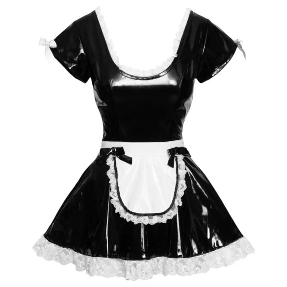 Black Level - vestido de empregada de vinil (preto)