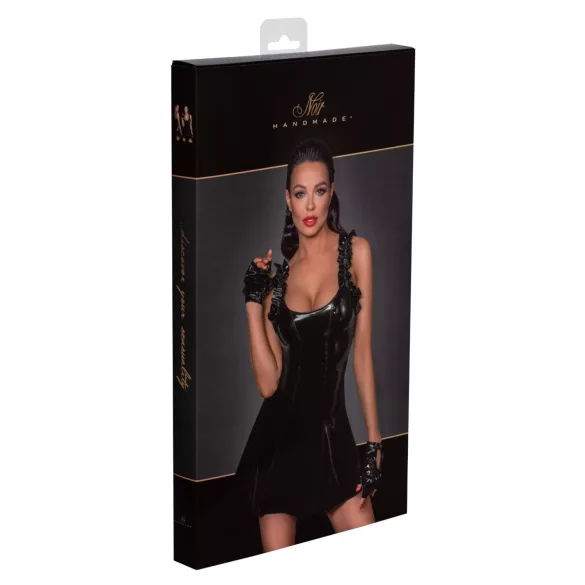 Noir - vestido mini franzido (preto) - L