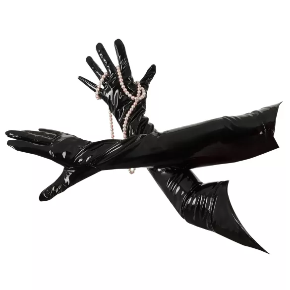 Black Level - luva longa vinil preto - M