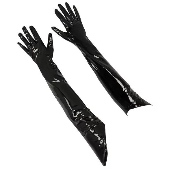 Black Level - luva longa vinil preto - L