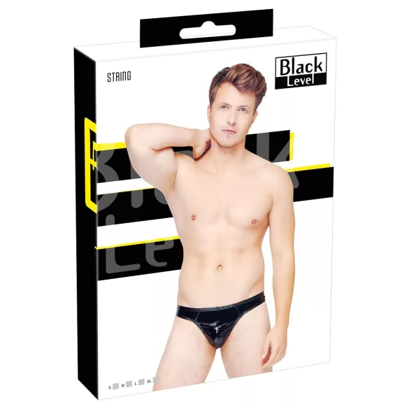 Black Level - tanga masculino clássico - vinil preto - L