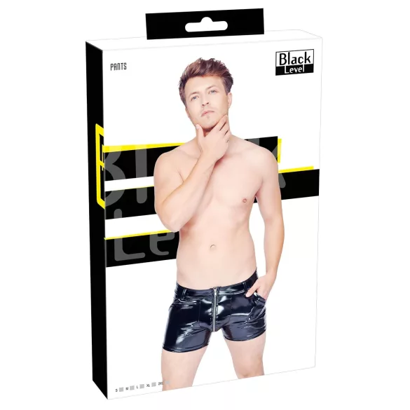 Black Level - cueca masculina vinil com bolso lateral - preta - L