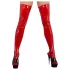 Meia-calça feminina de látex (vermelha) - S/M