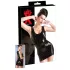 Minivestido sem mangas de látex (preto) - S