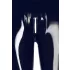Leggings de látex com fecho éclair (preto) - L