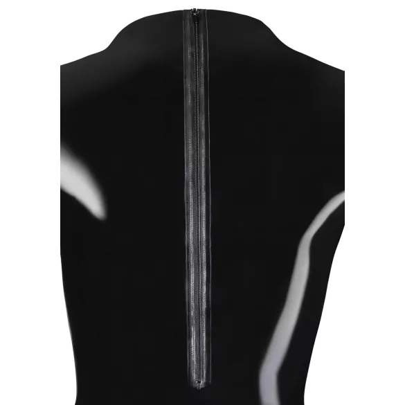 Body feminino de manga comprida em látex (preto) - M