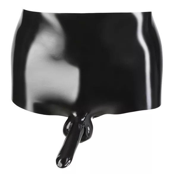 Boxer de látex + capa peniana (preta)