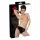 Calcinhas de látex femininas com dildo interno (preto) - M