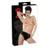 Calcinhas de látex femininas com dildo interno (preto) - M