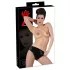 Calcinhas de látex femininas com dildo interno (preto) - L