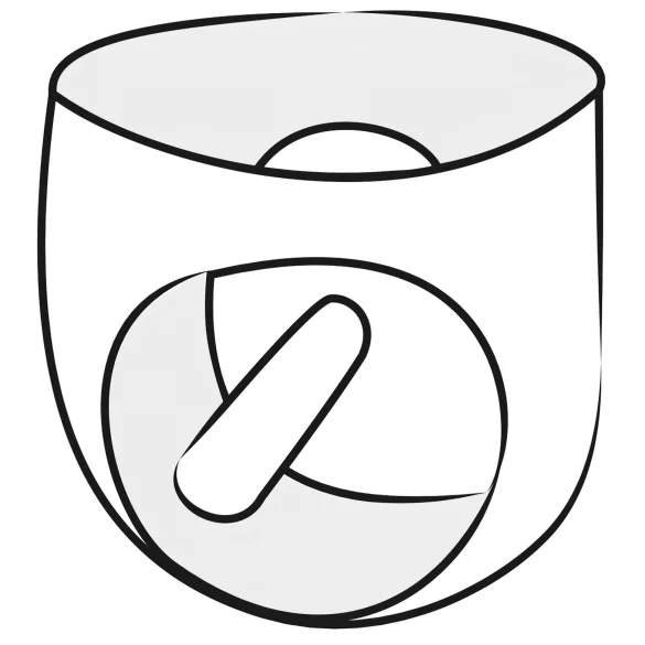 Cueca masculina de látex com pénis interno e dildo anal (preta)