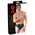 Cueca masculina de látex com pénis interno e dildo anal (preta) - M