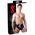 LATEX - cueca masculina com plug anal cônico interno - preto