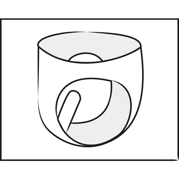 Cueca masculina de látex com dildo anal interno cônico (preto)