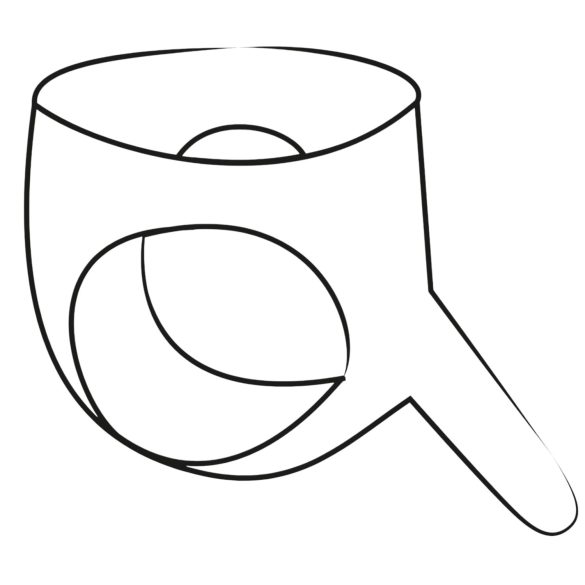 LATEX - calcinha com dildo externo - preto (S-L)