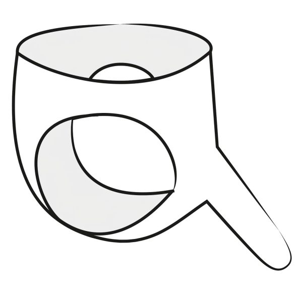 LATEX - calcinha com dildo externo - preto (S-L)