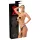 Cueca/calcinha de látex com 2 dildos internos (preto, S-L)