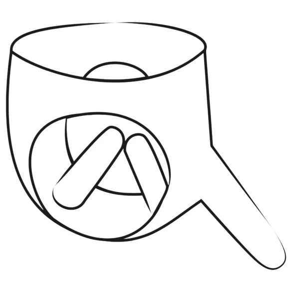 Cueca/calcinha de látex com 2 dildos internos (preto, S-L)