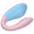 Mrow 03 - vibrador casal recarregável à prova d'água - azul/rosa