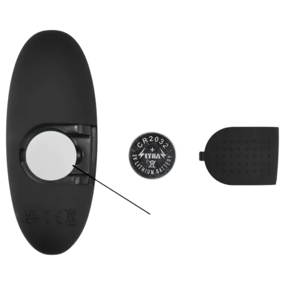 Mrow - vibrador anal com luz e controle remoto - silicone preto