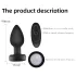 Mrow - vibrador anal com luz e controle remoto - silicone preto