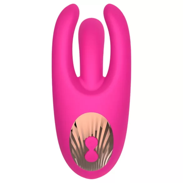 Mrow - vibrador clitóris recarregável 3 pontas silicone rosa
