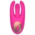 Mrow - vibrador clitóris recarregável 3 pontas silicone rosa