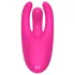 Mrow - vibrador clitóris recarregável 3 pontas silicone rosa
