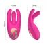 Mrow - vibrador clitóris recarregável 3 pontas silicone rosa