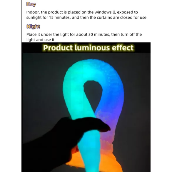 OgazR XXL Eel - plug anal fosforescente - 47 cm - silicone rosa