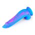 Inkipus - dildo realístico com escroto - silicone - 18cm - azul e rosa