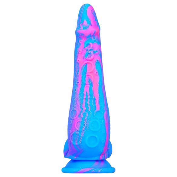 Inkipus - dildo realístico com escroto - silicone - 18cm - azul e rosa