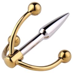   Urethralplay - dilatador uretral com âncora - metal 4,5cm prata