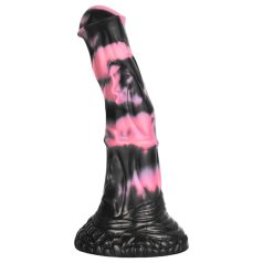   Bad Horse - dildo formato pênis de cavalo - silicone - 18cm preto e rosa