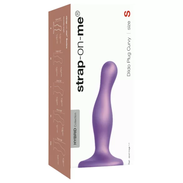 Strap-on-me Curvy S - dildo ondulado com ventosa (roxo)