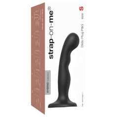   Strap-on-me - dildô com ventosa curvado - silicone preto - tamanho S