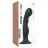 Strap-on-me - dildo com ventosa curvado - preto - tamanho L