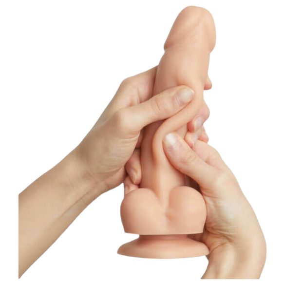 Strap-on-me - dildo com ventosa dupla camada - cor natural - tamanho M