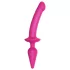 Strap-on-me Switch Semi-Realistic L - dildo 2 em 1 de silicone (rosa)