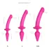 Strap-on-me Switch Semi-Realistic L - dildo 2 em 1 de silicone (rosa)