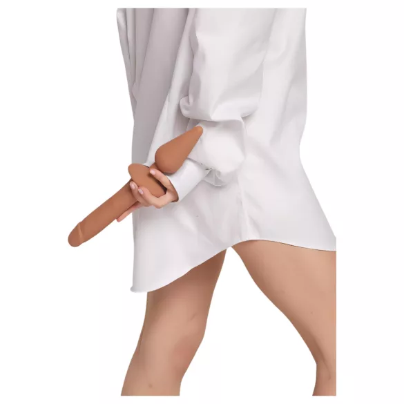 Strap-on-me Switch Realistic S - dildo 2 em 1 de silicone (cor natural)