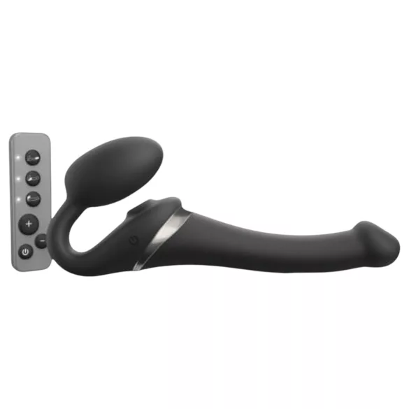 Strap-on-me - vibrador strap-on com pulsação de ar - silicone preto