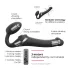 Strap-on-me - vibrador strap-on com pulsação de ar - silicone preto