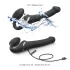 Strap-on-me - vibrador strap-on com pulsação de ar - silicone preto