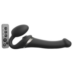   Strap-on-me - vibrador strap-on ondas de ar - M - silicone preto